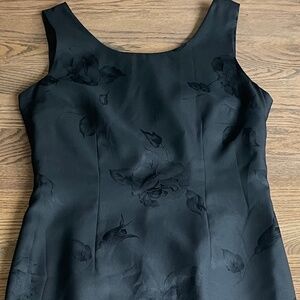 Kasper (Size 8) black midi cocktail dress